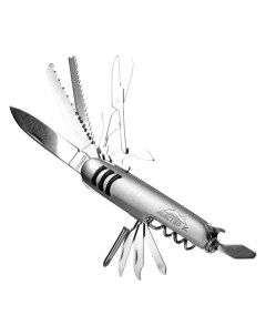 Нож швейцарский Спасатель 11в1 серебристый Nobrand
