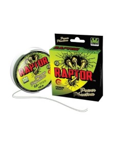 Шнур Raptor PE 135м флуоресцентный зеленый 2 5 0 25мм 20 4кг Power phantom