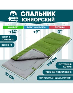 Спальный мешок Ranger Comfort JR зеленый левый Jungle camp
