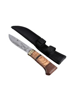Нож охотничий Гуннар в чехле 23 см лезвие с узором Мастер к.