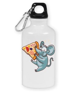 Бутылка спортивная Прикол Мышь с пиццей Coolpodarok