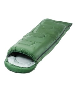 Спальный мешок туристический 220 х 75 см до 20 градусов 600 г м2 темный весенне зелены Nobrand
