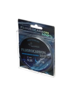 Леска монофильная FX Fluorocarbon 100 30м 0 25мм 7 16кг флюорокарбон 100 Allvega