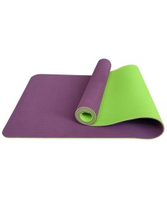 Коврик для йоги E33588 purple light green 183 см 0 6 см Hawk