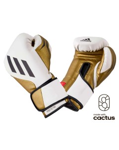 Перчатки боксерские Speed Tilt 350 бело золотые вес 12 унций Adidas