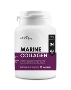 Морской коллаген Marine Collagen Type 1 2100 mg 60 капсул Atletic food