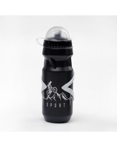 Бутылка для воды велосипедная 650 мл с креплением чёрная Мастер к.
