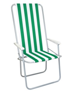 Кресло Стандарт с высокой спинкой зеленая полоска Мебек