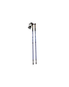Палки для скандинавской ходьбы с ручкой из пробки 3 х секцион синий ENW 004 Espado