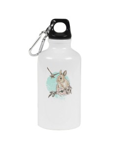 Бутылка спортивная Животные Зайчик с лилиями Coolpodarok