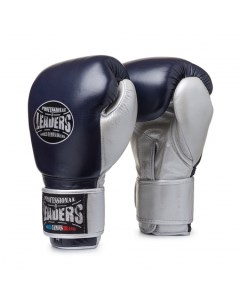 Перчатки боксерские для спаррингов ULTRA Series синий серый 14oz Leaders