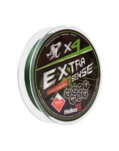 Шнур Extrasense X4 PE 0 16 мм 150 м 5 9 кг green 1 шт Helios