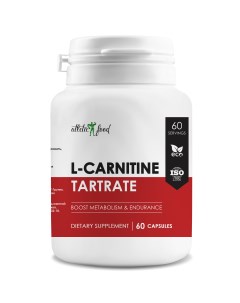 Л Карнитин тартрат 100 Pure L Carnitine Tartrate 600 mg 60 капсул Atletic food