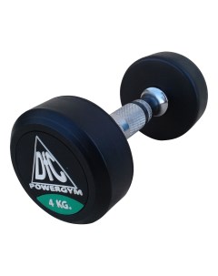 Неразборные гантели обрезиненные Powergym DB002 2 x 4 кг черный Dfc