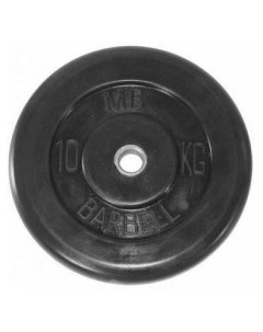Диск для штанги Atlet 10 кг 31 мм черный Mb barbell