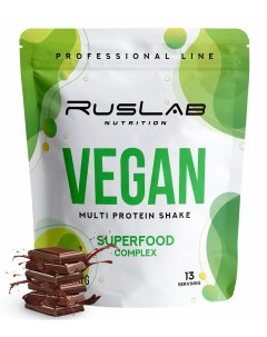 Multi VEGAN Protein Shake веганский протеин 416гр вкус шоколад Ruslabnutrition