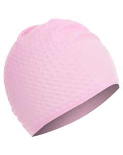 Шапочка для плавания взрослая массажная силиконовая обхват 54 60 см цвет розовый Onlitop
