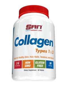 Коллаген для суставов Collagen 1 3 типа 90 таблеток San