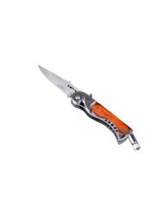 Нож складной полуавтоматический Пескарь клинок 6см с фонариком оранжевый Мастер к.