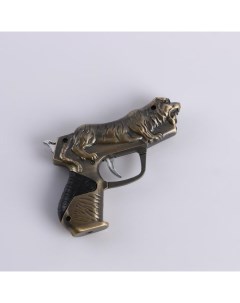 Зажигалка газовая Пистолет с тигром 7 х 10 см Nobrand