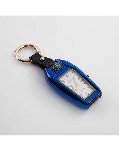 Зажигалка электронная с часами компасом и фонарём USB спираль 7 5 х 2 5 х 2 см микс Nobrand