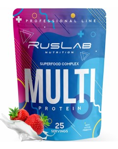 Комплексный протеин Multi Protein 800гр вкус клубника Ruslabnutrition