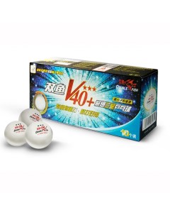 Мячи для настольного тенниса 3 V40 ITTF Plastic ABS x10 White Double fish