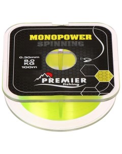 Леска MONOPOWER Spinning f yellow 0 30 мм 100 м Premier fishing