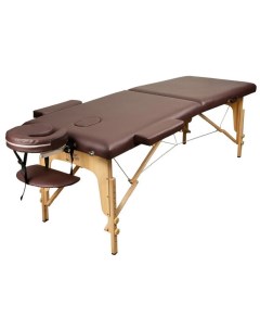 Массажный стол складной 2 с деревянный 70 см темно коричневый Atlas sport