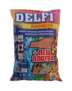 Прикормка DELFI Rainbow лещ плотва мотыль красная 800 г Delfi