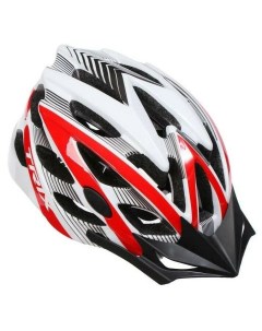 Шлем вело кросс кантри 25 отверстий регулировка обхвата M 57 58см In Mold красно белы Trix