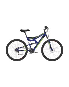 Велосипед Hooligan FS 26 D 2022 20 синий черный зеленый Black one