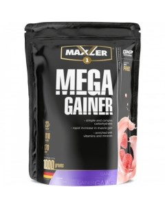 Гейнер Mega Gainer 1 кг клубника Maxler