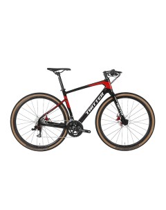 Велосипед GRAVEL карбоновый черный красный р 19 Twitter