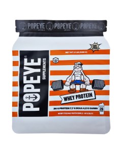 Протеины Whey Protein 908 грамм клубника Popeye supplements