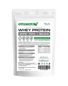 Концентрат Whey Protein Concentrate WPC 70 BCAA 1000g Supptrue