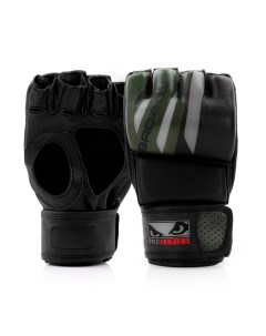 Перчатки для ММА Pro Series Advanced MMA Gloves Black Green S M Bad boy