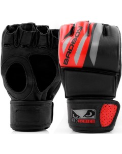 Перчатки для ММА Pro Series Advanced MMA Gloves Black Red L XL Bad boy