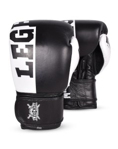 Боксерские перчатки B W Edition Black White 10 унций Legenda