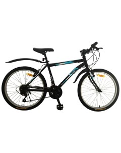 Велосипед 24 черно голубой Life