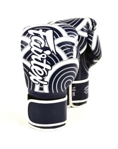 Боксерские перчатки Japanese Art BGV14 Blue White 10 унций Fairtex