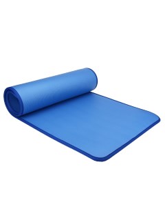 Коврик для йоги и фитнеса Универсальный синий с кантом в чехле 184х82х1 см Nbk