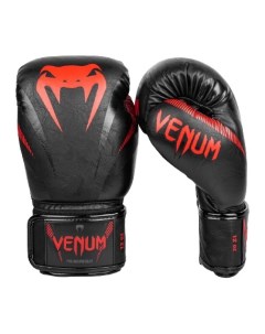 Боксерские перчатки Impact черно красные 10 унций Venum