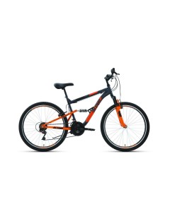 Велосипед MTB FS 26 1 0 2021 18 темно серый оранжевый Altair