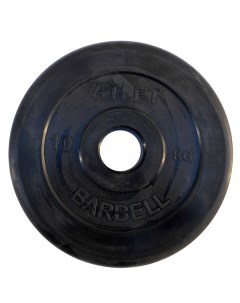 Диск для штанги Atlet 10 кг 51 мм черный Mb barbell