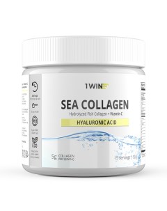 Морской коллаген с витамином С и гиалуроновой кислотой порошок 90 г 1win
