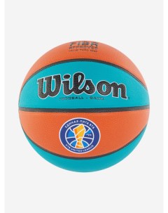 Мяч баскетбольный Sibur Eco Gameball размер 7 оранжево бирюзовый Wilson