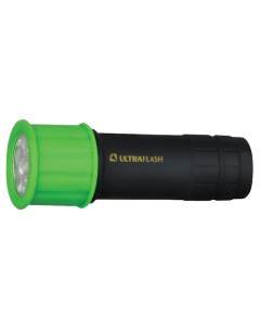 Туристический фонарь LED15001 C черный зеленый 1 режим Ultraflash