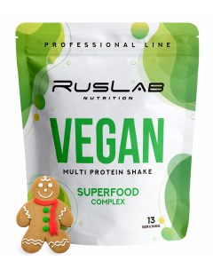 Multi VEGAN Protein Shake веганский протеин 416гр вкус имбирный пряник Ruslabnutrition