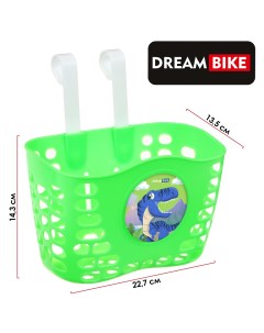 Велосипедная корзина 7516900 зеленый Dream bike